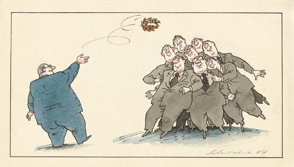 Karikatur von Reiner Schwalme für EULENSPIEGEL 1984